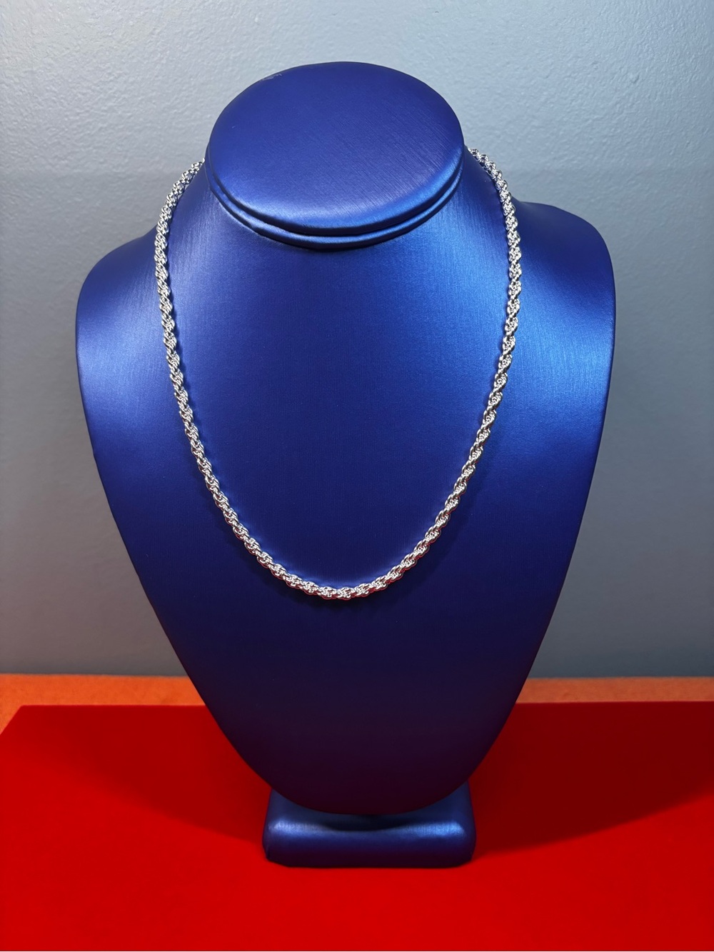 Classic 925 Silver Rope Chain Necklace ( Unisex )